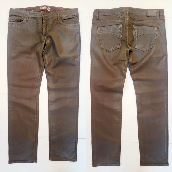 New Men's ROBIN'S JEAN sz 40 Marlon Slim Coated Jeans